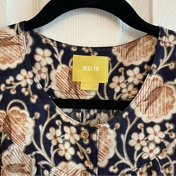 Maeve Orli Bibbed Blouse - Picture 1 of 12